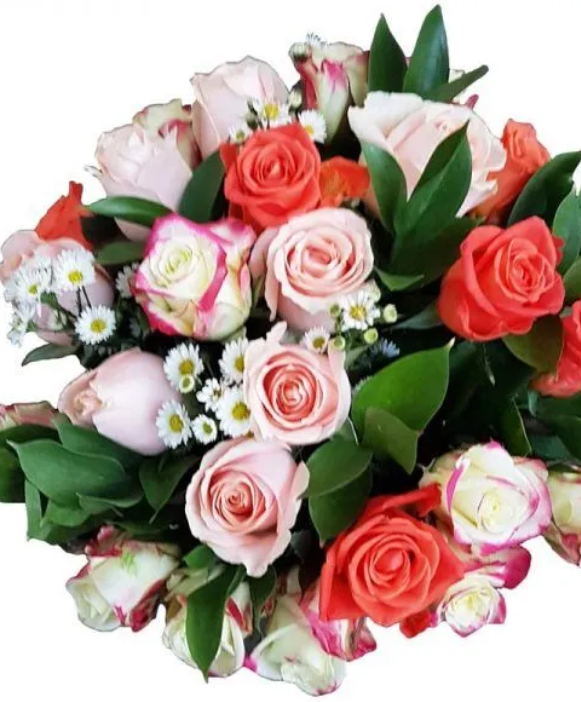 Mixed Roses dozen bouquet