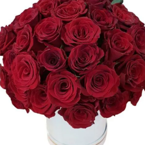 Red Roses Hat Box